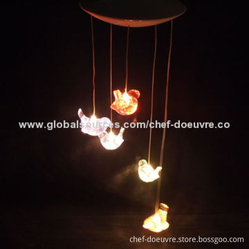 Battery-operated Robin Bird Hanging UFO with LED